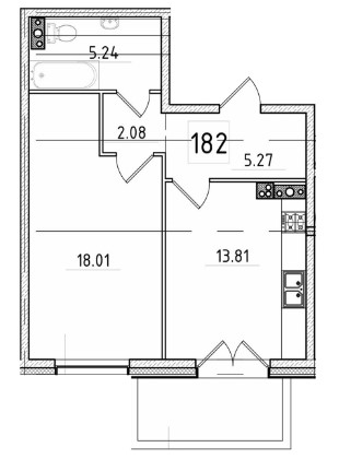 Однокомнатная квартира в ЖК Петровская Доминанта
